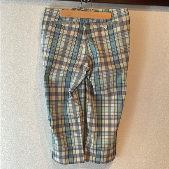 American Eagle Outfitters Vintage Plaid Cropped Culotte Capri Pants, Size 6 - Picture 2 of 12